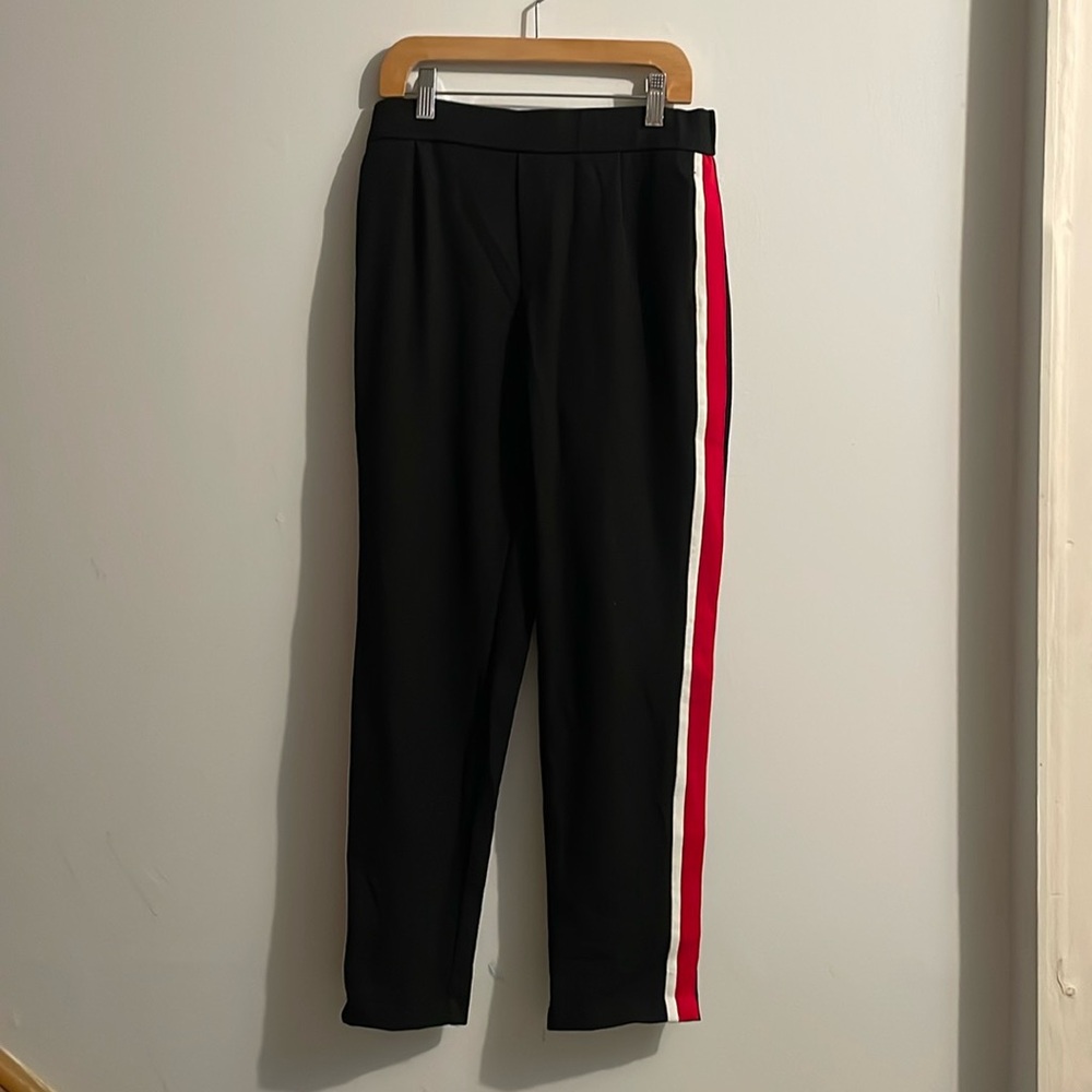 Zara Black Side Stripe Trousers (Size XS)